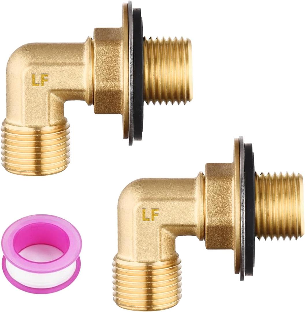 Wall Mount Commercial Faucet Installation kit,Lead-Free 90 dergee backsplash Mount Set for Stainless Steel Commercial Kitchen Prep & Utility Sink, 2 Pack