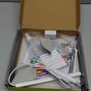 LED Note Board with Colors, Includes Adapter, 13"x10" 4 Modes Led Drawing Board for Kids with Stand, Light Up Dry Erase Board with 7 Markers Soft Cloth, Hanging Chain Christmas Trend Gift (7.9"X7.9")