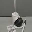 Clorox Toilet Plunger and Bowl Brush Combo with Caddy, 6.75 x 7 x 19.5 in, White/Gray