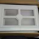 4 Pcs 20.7" 13.8" Garage Door Windows Inserts, Vinyl Window Frame and UV Resistant Acryl Glass, Garage Door Replacement Panels (Square Cross)