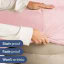 Extra Deep Cal King Fitted Sheet - Hotel Luxury Single Fitted Sheet Only - Easily Fits 18 inch to 24 inch Mattress - Ultra Soft, Wrinkle Free with Extra Deep Pockets - Breathable & Comfy - Baby Pink