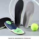 Shock Absorbing Insoles Sports Shoe Inserts, Anti-Slip, Low Arch Support, Plantar Fasciitis Relief & All-Day Comfort (New Launch 2025)