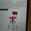 HYDRAULIC HEIGHT ADJUSTABLE SHOP STOOL WITH BACK (29" - 34" - RED/BLACK)