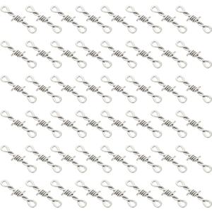 ARTIBETTER Barbed Wire Thorns Jewelry Pendant: 60Pcs Necklace Thorn Pendant Alloy Connector Charms for DIY Jewelry Making Crafting Silver