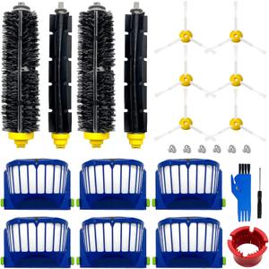 Replacement Parts Kit for irobot Roomba 600 Series 694 676 675 692 695 677 671 655 645 690 680 660 650 620 614 & 500 Series 595 585 564 robot, 2 Bristle & 2 Beater Brush, 6 Filter, 6 Side Brush