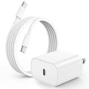 iPhone 17 16 15 Charger Block and Type C to C Cable Cord Long, 20W USB C Fast Charging Plug for Apple iPhone 17 Pro Max/17 Air/16 Pro Max/16 Plus/15 Pro/15/AirPods/iPad/Mini Wall Cube Brick Box