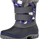 K KomForme Boys Girls Snow Boots Water-resistant Warm Faux Fur Lining Slip Resistant Winter Shoes (Toddler/Little Kid/Big Kid), Size: 11 Little Kid