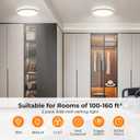 BLNAN LED Flush Mount Ceiling Light, 9 Inch 18W 3000K/4000K/5000K Hardwire Light Fixture, Ultra Thin Round White Lamp for Kitchen Porch Bedroom Hallway Stairwell Basement, Non-dimmable 2 Pack
