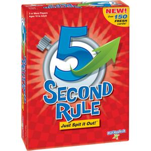 5 Second Rule Game - Simple Questions Card Game for Family Fun, Party, Kids, Travel, Game Night & Sleepovers - Think Fast and Shout Out Answers - For Ages 10+