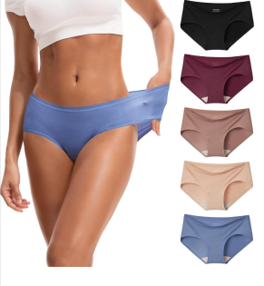 INNERSY Women's Soft & Thin No Show Modal Underwear Quick Dry Panties for Summer 5-Pack (Large)
