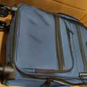 KROSER Softside Expandable Carry On Luggage with Front Business Pockets20 Inch Suitcases with Spinner Wheels & Built-in TSA Lock, Durable Suitcase Rolling Luggage with USB Port, Haze Blue