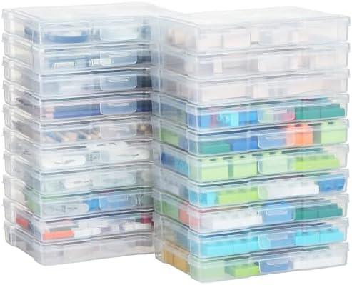 OMNISAFE 5x7 Photo Storage Cases, Plastic Craft Storage Container, Acid-Free Box for Pictures, Crafts, Scrapbooking, Photo Keeper (5)