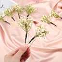 Daifunli 12 Pcs Baby's Breath Hair Pins for Wedding Bridal Shower Dried Flower Accessories Hair Pins with Pearl for Brides Bridesmaid Women Girls