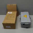 Hrensaw Medium Outdoor Electrical Box(10.6x5.5x4.5inch),Weatherproof Connection Box w/6 Cable Entry,IP54 Waterproof Extension Cord Cover Protect Power Strip,Timer,Plug,Holiday Lights,Grey