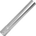 2.5 Exhaust Pipe, Flared End T304 Stainless Steel Straight Tubing, Polished Universal Connector Adapter 2 1/2 Inch ID to OD 2 1/2" ss Ailpipe 17.3" Length, Exhaust System,Slip Fit Connector