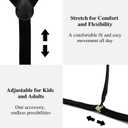 2 x MDSTYLE Suspenders for Men Women Boys - Adjustable Y-Back (Black)