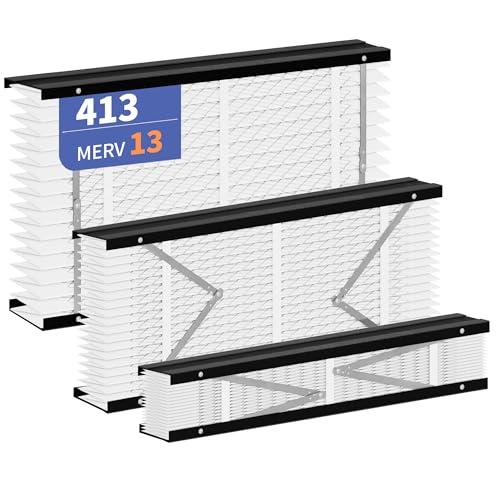 2-Pack 413 Filter Replacement Compatible with AprilAire 413 Whole House Air Purifiers Models,1410,1610,2410,2416,3410,4400,MERV 13 Furnace Filter Replacement, fit for 16x28x4Furnace actual size