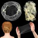400 Hair Nets for Women, Food Service and Ballet Dance Buns - Invisible Elastic Edge Mesh, 20 Inches (Beige)