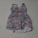 ALDONGER Girls One Piece Swimdress Floral Skirt Bathing Suit Swim Hawaiian Beach Swimwear Floral Blue,  S