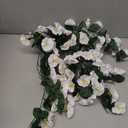 Artificial Flowers for Outdoors, 8 Bundles Fake White Flowers for Outdoor Planters, Faux Plants with Silk Flowers for Porch Decor Garden Patio Home Aesthetic