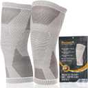 MagnetRX® Magnetic Knee Sleeve – (2-Pack) Effective Compression Knee Brace with Magnets for Knee Comfort & Recovery – Magnetic Knee Brace Support (Medium)