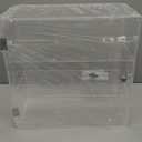 Barydat Acrylic Display Case with Lock Key Countertop Display Case Clear Showcase Display Cabinet Multi Functional Safe Storage Box for Retail Store (Fixed 3 Tier, 15.7 x 15.7 x 7.8 Inch)