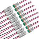 JRready ST9033-02-08 Deutsch 2 Wire DT Connectors Kit 16AWG (UL3266), IP68 Waterproof Automotive Electrical 2 Pin Connector, Gray Male and Female Wire Harness Connectors for Car Truck Boat, 8 Sets