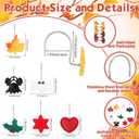 2 x 48 Pcs Seasonal Shower Curtain Hooks Set Valentines Day Bathroom Decor Decorative Shower Curtain Rings for Holiday Christmas Thanksgiving Fall Halloween Accessories, Stainless Steel