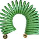 Sutekus Coil Hose Water Hoses Coiled Boat Hose Lightweight Self Coiling Garden Hose With 3/4 inch Brass Fittings (25FT)