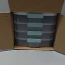 Stackable Cookie Storage Containers, 4-Layer with Lids and Handle, Stackable food Storage Containers, Containers for Cookies, BPA-Free Cookie Carrier for Cookies, Desserts (Light Blue)