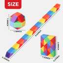 30 Pack Mini Fidget Snake Cube Toys Goodie Bag Stuffers for Kids, Treasure Box Toys for Classroom, Twist Puzzle for Party Favors, Birthday & Back to School Gifts, Stocking Stuffers for Kids