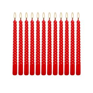 WPONSZU4.54.5 out of 5 stars(866)10 Inch Red Spiral Taper Candles Set of 12 Pack Unscented Dripless Candlesticks for Christmas,Dinner,Party,Brithday,Wedding and Home Decoration