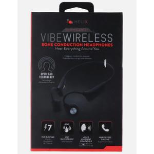 Helix ProSeries Vibe Wireless Bone Conduction Bluetooth Headphones - Black