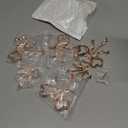 6 PCS Bow Hooks,Rose Gold Bow Hook,Metal Wall Hooks for Hanging,Coats,Hats,Bags,Bath Towels and Room Decorations4 Big&2 Small,Borehole