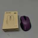TECKNET Wireless Mouse, 2.4G Ergonomic Optical Mouse, Computer Mouse for Laptop, PC, Computer, Chromebook, Notebook, 6 Buttons, 24 Months Battery Life, 2600 DPI, 5 Adjustment Levels - Purple