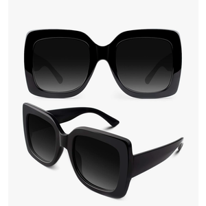 MIYYA Oversized Square Frame Sunglasses Womens Retro Vintage Trendy Shades,S904
