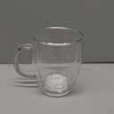 YUNCANG Double Wall Insulated Coffee Mugs, 16 Ounces - Clear Glass, Cappuccino & Latte Cups, Heat Resistant