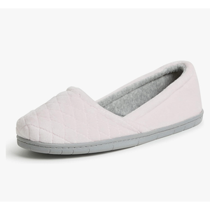Dearfoams Women's Comfort Memory Foam Indoor Outdoor Katie Slip On Loafer Ballet Slipper 9-10 (Pink)