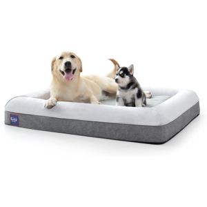 Laifug Orthopedic Memory Foam Large Sofa Pet/Dog Bed (43"x36"x7", Slate Grey) with Durable Water Proof Liner and Removable Washable Cover