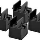 uxcell 2 inch Bed Risers with Adjustable Screw Clamp, 4Pcs Furniture Risers for Bed, Desk, Sofa, Table, Fit for Furniture Thickness 0.39-1.96", Supports 5000 Pounds, Black