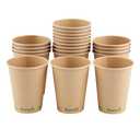 Restaurantware-Sustain 12 Ounce BPI-Certified Hot Cups,  Single Wall Coffee Cups - Lids Sold Separately, Leakproof PLA Coating, Compostable Kraft Paper Cup, For Hot Or Cold Drinks, 37 Pieces