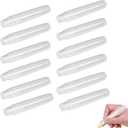 12 Pieces Chalk Holder for Teachers, Transparent Sidewalk Chalk Holder Set, Rotary and Adjustable Design, Easy To Press, Suitable for School Blackboard Painting and Writing Indoors and Outdoors