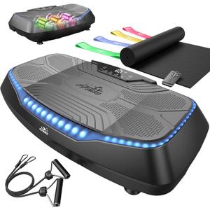 FLYBIRD Vibration Plate Exercise Machine, Adjustable Speed High Intensity Vibration for Muscle Toning Weight Loss Lymphatic Drainage, Full Body Workout Vibration Plate