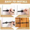 Tandefio 18" Cane Bolt for Gate Heavy Duty Solid Brass Slide Dutch Door Bolt Latch Oil Rubbed Bronze Hardware Locks Attic Latch for Dutch Sliding Barn Door Wooden Fence Metal Gate, Bronze