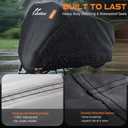 Motorcycle Cover Waterproof Outdoor, 300D Heavy Duty, UV & Rain Resistant, Windproof with 3 Buckles, Fits Most Motorcycles, Cruisers, Sportbikes, Dirt Bikes, Scooters up to 96.5" - XXL Size