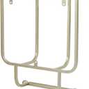 MyGift 2-in-1 Bathroom Magazine Rack with Toilet Paper Holder, Wall Mounted Bathroom Magazine Holder, Modern Brass Tone Metal Magazine Organizer Storage for Home or Office