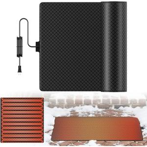 Pawfly Snow Melting Mat Outdoor, 20" x 30", Anti-Slip Heated Outdoor Mat for Winter Snow, Heated Walkway Mats, Electric Ice Melting Mats for Stairs Doorways Walkways Sidewalk Decks