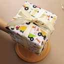 wishinside Kids Wrapping Paper Roll, 17 Inches X 32.8 Feet, Mini Roll, Vehicle-themed Design Wrap Paper for Kids Boys Construction Truck Birthday, Baby boy, Baby Shower, 1 Roll