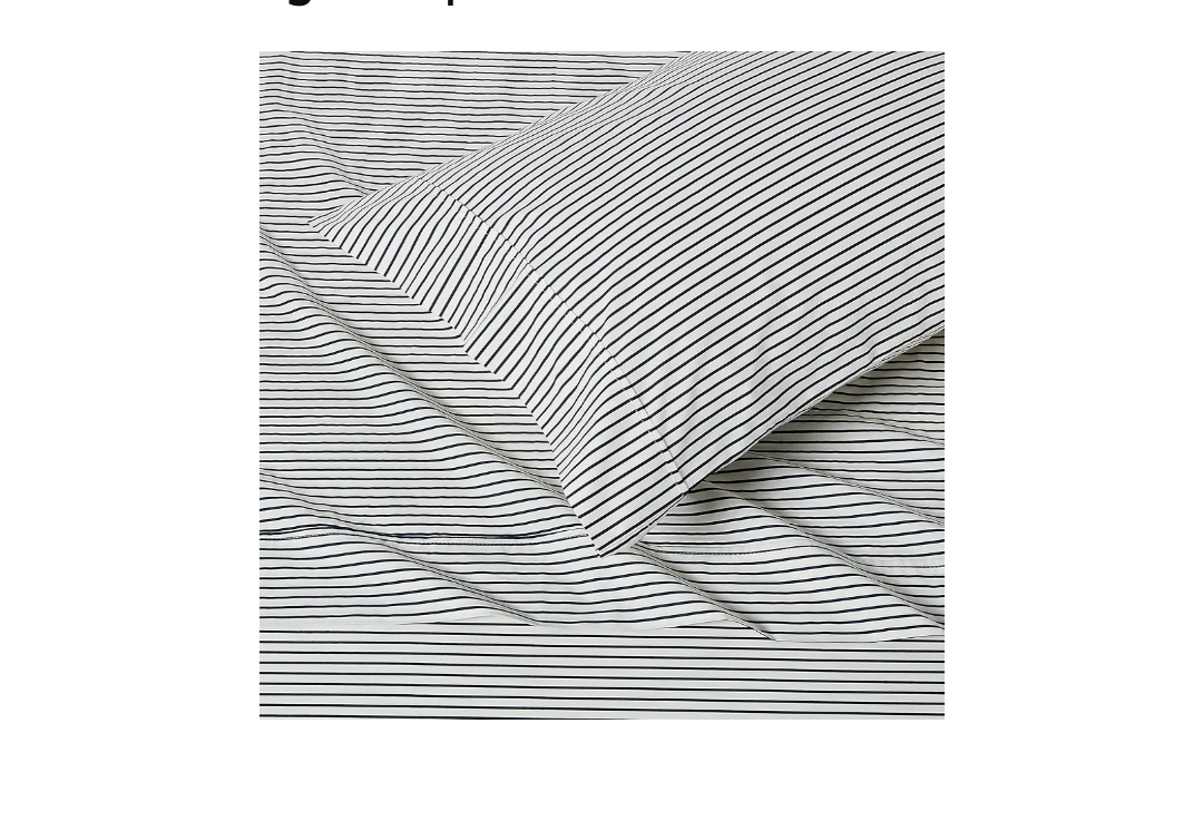 Amazon Basics 100% Organic Cotton Kids' Sheet Set with Pillowcase, Twin, Navy Stripe Queen 