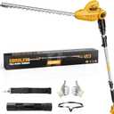 Pole Hedge Trimmer for Dewalt 20V Battery, Pole Trimmer with 135Adjustable Head,Sectional Extension Pole with 16 FT Reach,16-Inch Dual-Action BladeBattery Not Included
